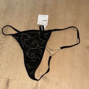 Frederick's of Hollywood Black Thong Panties